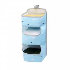 Nappy Organiser Hanging Baby Bed Storage Changing Table Hanging Bag for Children's Room Space Saving Baby Nappy Caddy for Nappies Clothes Toys